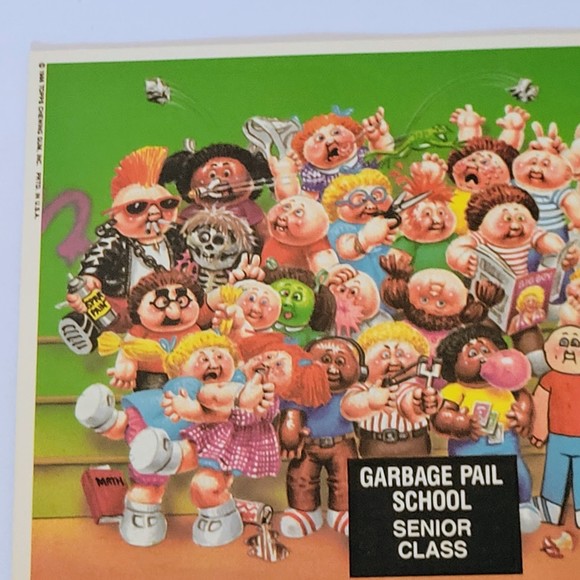 Vtg Garbage Pail Kids Topps 5x7 Giant Sticker #15 "Senior Class" 1986 Rare. - Picture 3 of 7